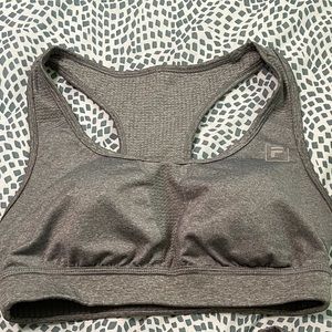 Two (2) grey fila sports bras